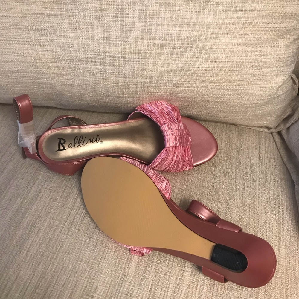 Bellini pink wedge sandals